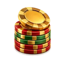 Póker ikon egy zsetonhalommal